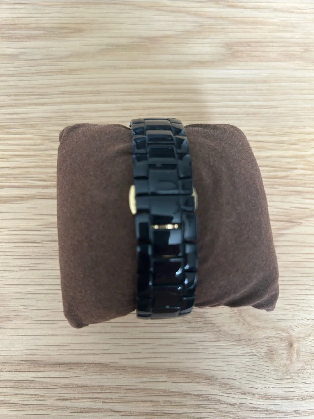 Michael Kors Black and Gold Crystal-Trim Ceramic Smartwatch